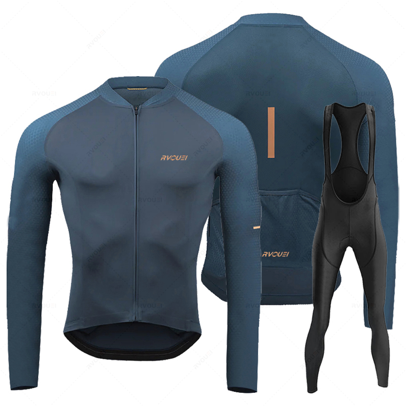 Cycling Gear Clothing - Rvouei Breathable Long Sleeve Cycling Jersey