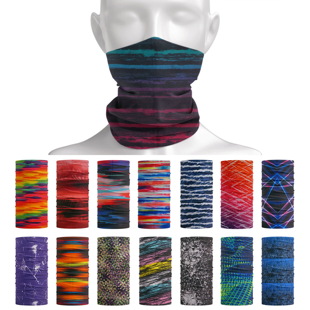 Cycling Gear Women - Tie-Dye Stripes Pattern Neckchief Outdoor Summer