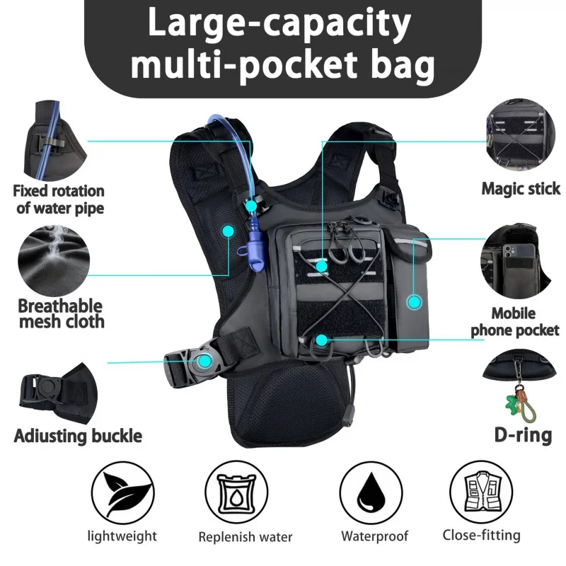 Quality Cycling Gear - ​High-Quality Tactical Vest Chest Bag with
