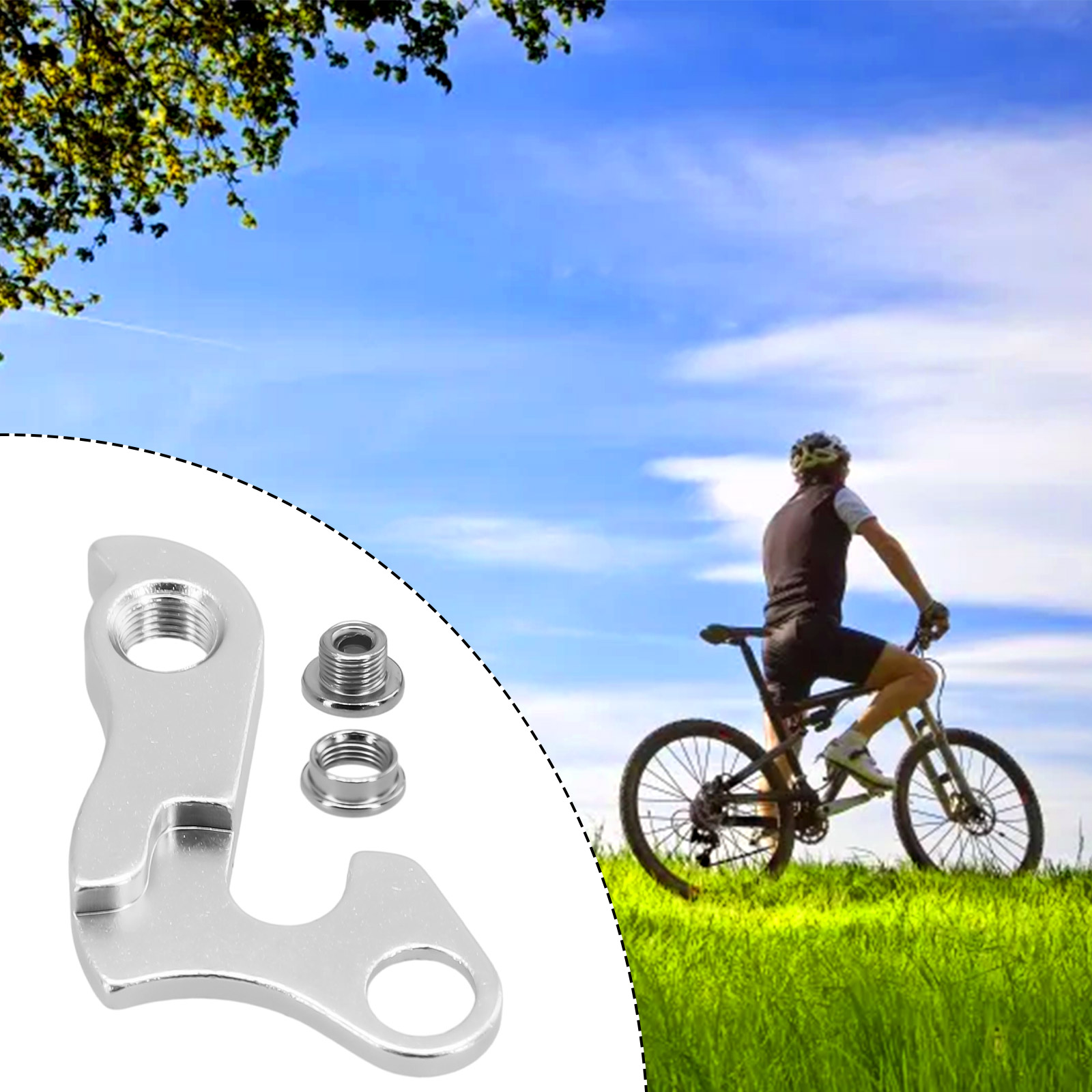 Quality Cycling Gear - MTB Derailleur Hanger Metal Replacement Silver