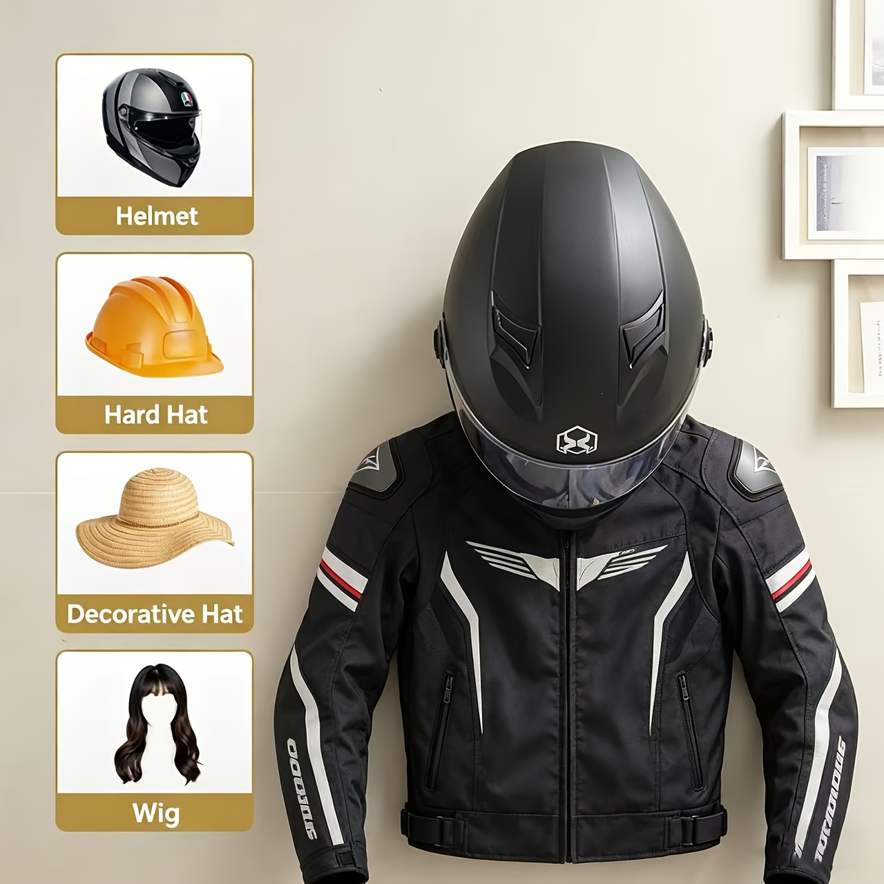 Motorcycle Helmet Holder Solid - đánh giá và giá Cycling Gear Wall Mount